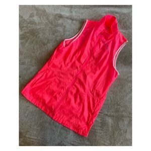 Brooks - hot Pink Windbreaker Running Vest - size XL - like new